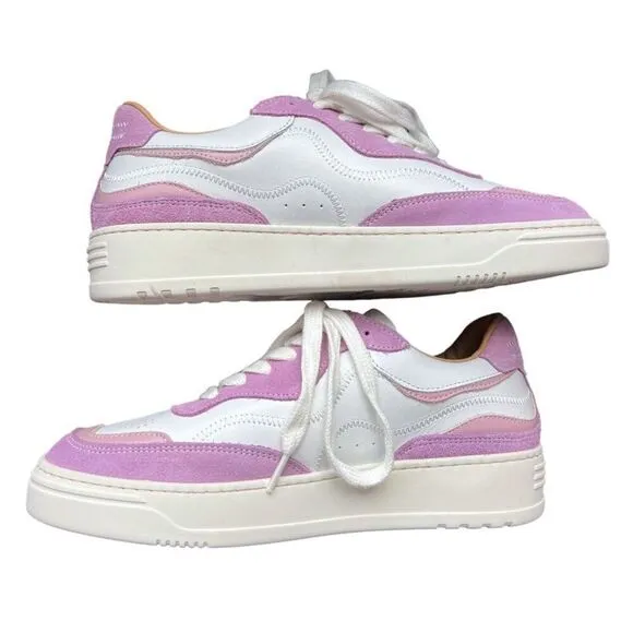 NEW Free People x Alohas Aria Sneakers Purple and White Leather Suede Size 6.5