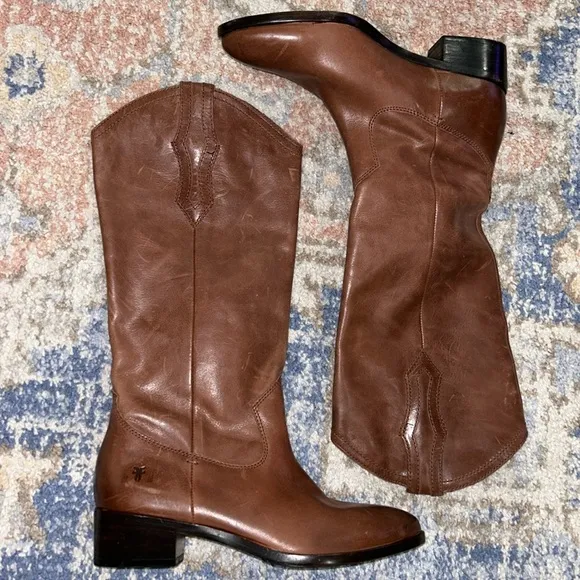 NEW FRYE LEATHER WESTERN BOOTS SIZE 6.5
