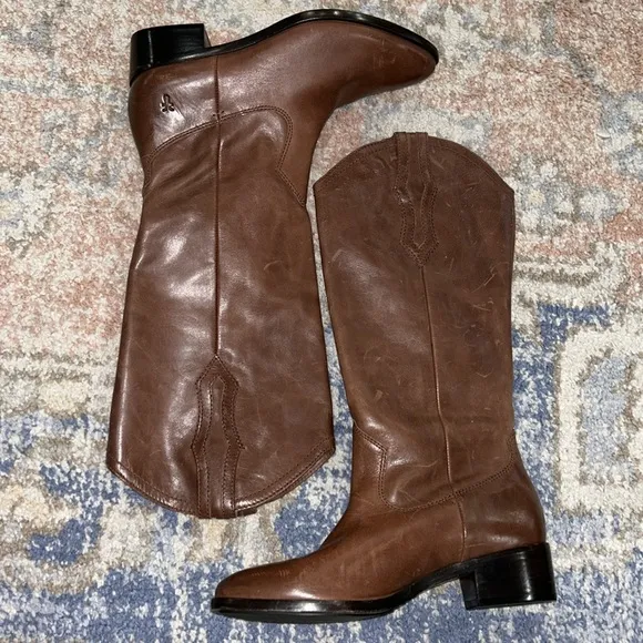 NEW FRYE LEATHER WESTERN BOOTS SIZE 6.5