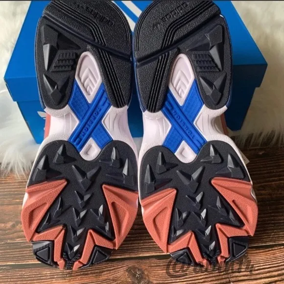 New in Box Adidas Falcon Shoes 7.5 Raw Pink Blue