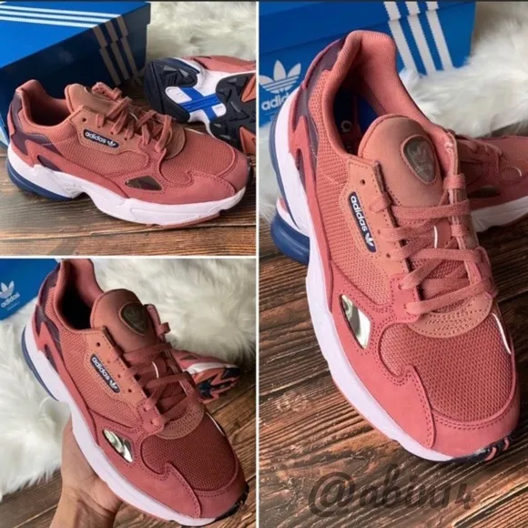 New in Box Adidas Falcon Shoes 7.5 Raw Pink Blue