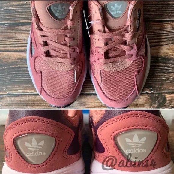 New in Box Adidas Falcon Shoes 7.5 Raw Pink Blue