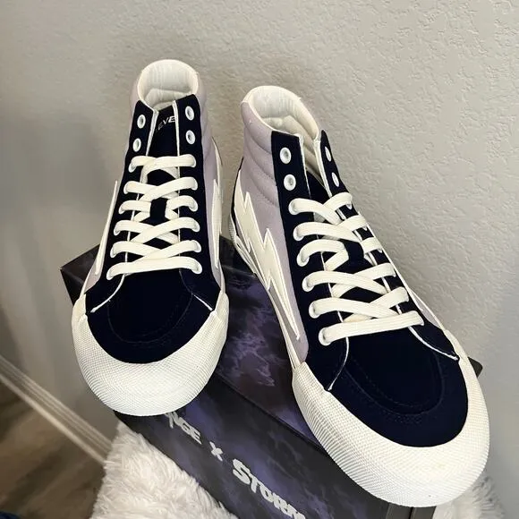 New In Box Revenge X Storm Vol 2. Lilac, Dark Navy High Top Sneakers Men Size 9