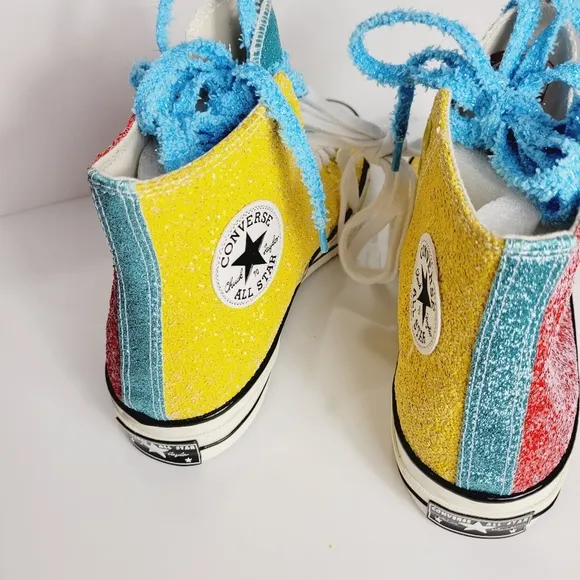 NEW J. W. Anderson Glitter Converse All Star High Top Sneakers Mens 13
