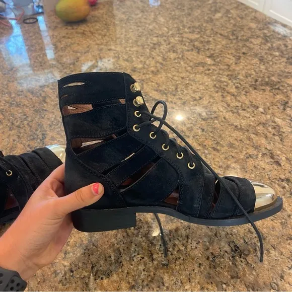 NEW Jeffrey Campbell Slashd Cap boots