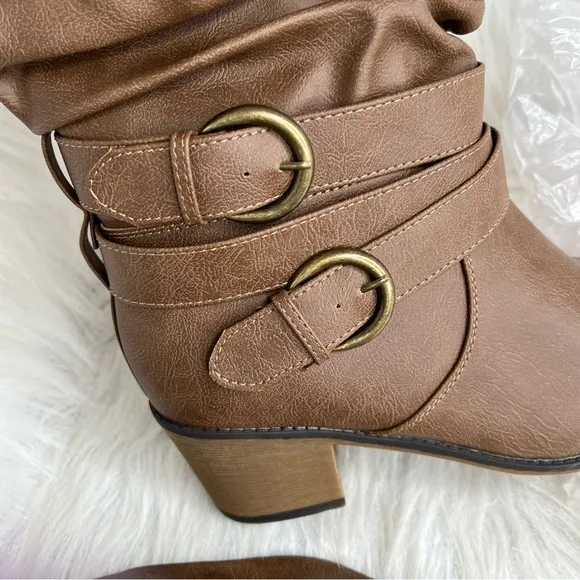 NEW Journee Collection Boots Women's Late Taupe Size 10