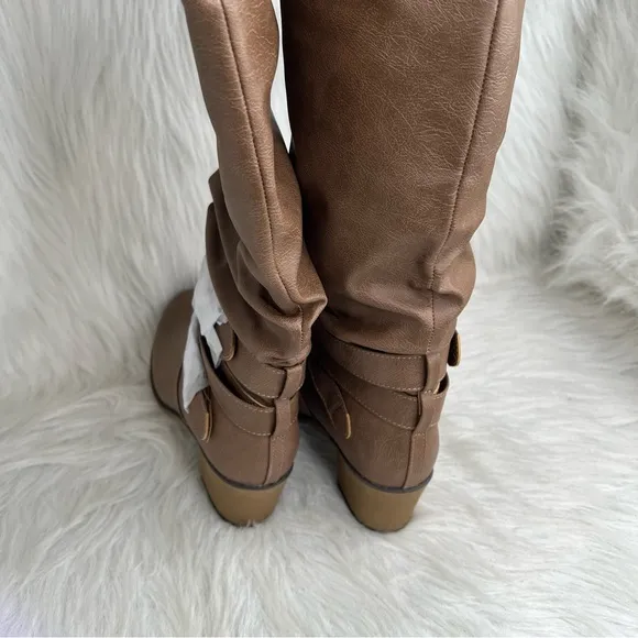 NEW Journee Collection Boots Women's Late Taupe Size 10