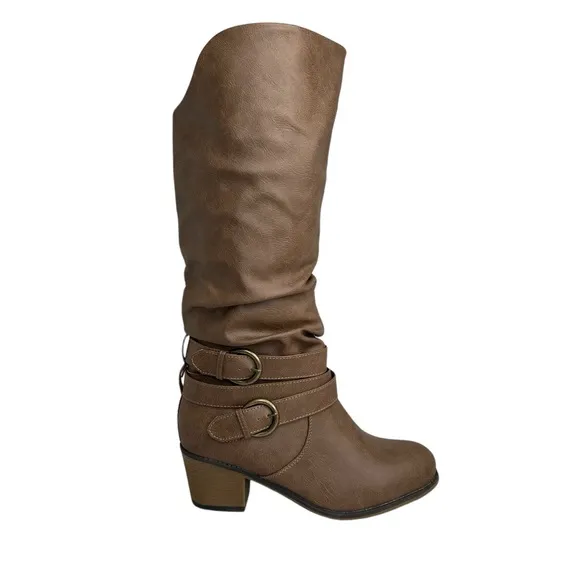 NEW Journee Collection Boots Women's Late Taupe Size 10