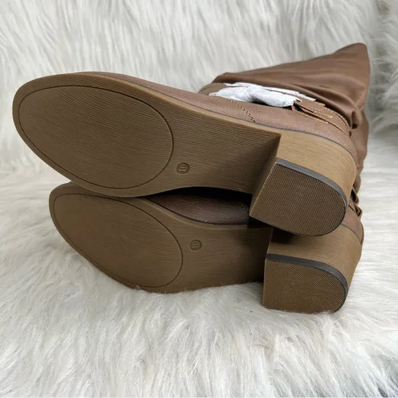 NEW Journee Collection Boots Women's Late Taupe Size 10