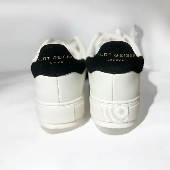 🌻NEW Kurt Geiger Laney Leather Embellished Eye Platform Sneakers Size 41