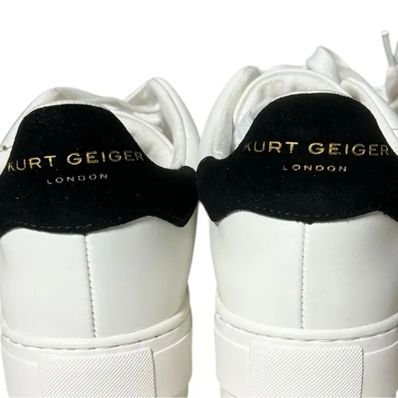 🌻NEW Kurt Geiger Laney Leather Embellished Eye Platform Sneakers Size 41