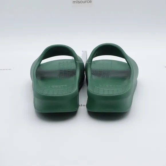 NEW Lacoste Men's Serve Slide 2.0 Slide Sandals 745CMA0005GG2 Green - READ