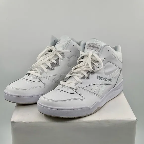 🌹New Listing🌹NWT Reebok Men’s Royal BB4500 Hi 2.0 White Sneakers Shoes