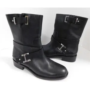 New Louise et Cie Black Leather Ankle Boots 39.5 9.5 M