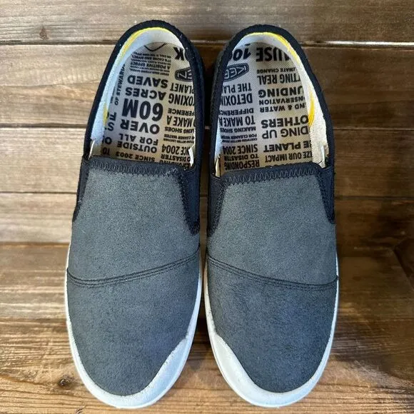 New Mens Keen Eldon Harvest Black Suede Sneakers Shoes Slip On Walking Size‎ 7.5