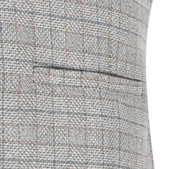 New Men's V-Neck Suit Vest Button Waistcoat Beige