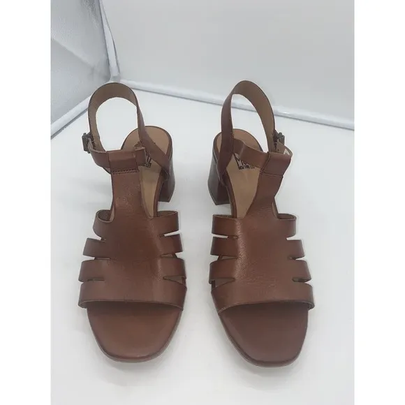 New‎ Miz Mooz Boardwalk Leather Fisherman Heeled Sandals Brandy EU 41 US 9.5-10