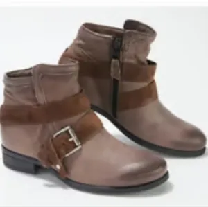 NEW MizMooz Women Leather Moto Boho HOBO boots shoes sz 42/10.5-11