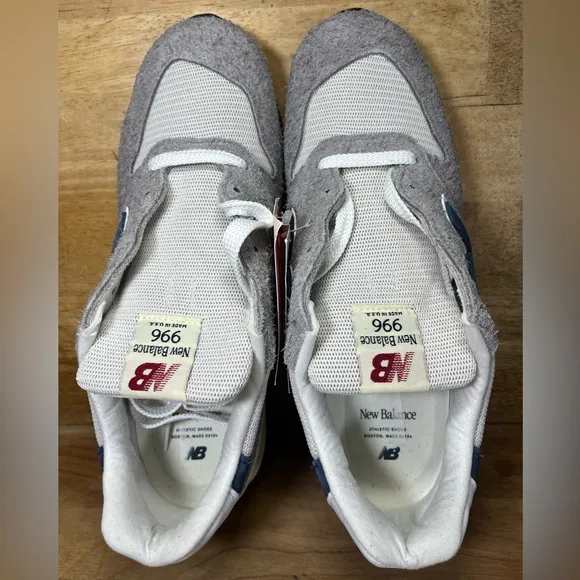 NEW New Balance 996 Made in USA Mens Size 10 Shoes Sneakers Gray Blue