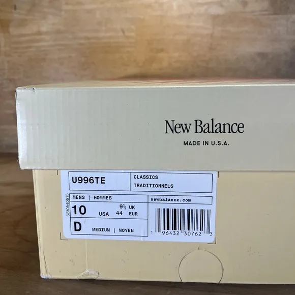 NEW New Balance 996 Made in USA Mens Size 10 Shoes Sneakers Gray Blue