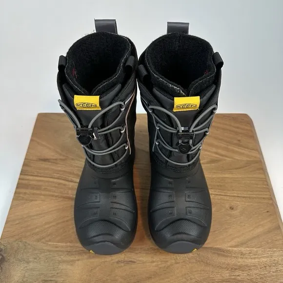 New NIB Big Kids Keen Lumi Waterproof Black Warm Winter Boots Shoes Size 1 Y