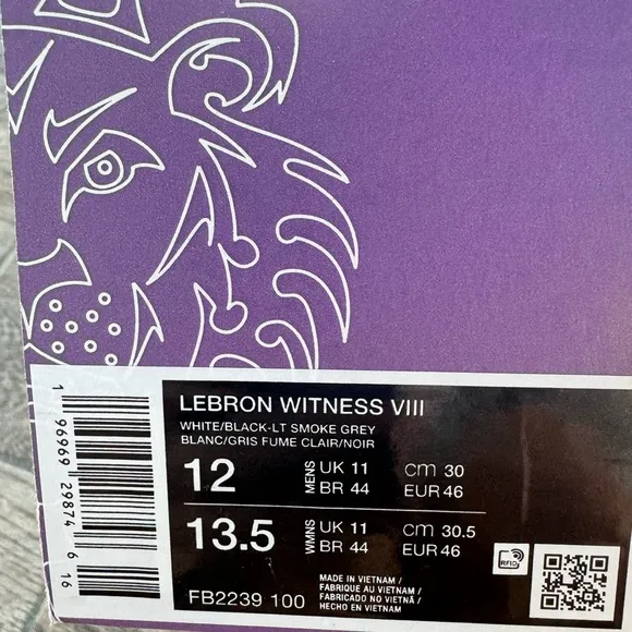New Nike LeBron Witness 8 “White Light Smoke Grey” FB2239 100 Basketball Shoes