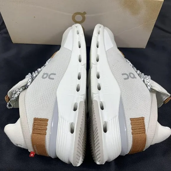 New On Cloudnova White Pearl Cloudtec Running Shoes Women's Size