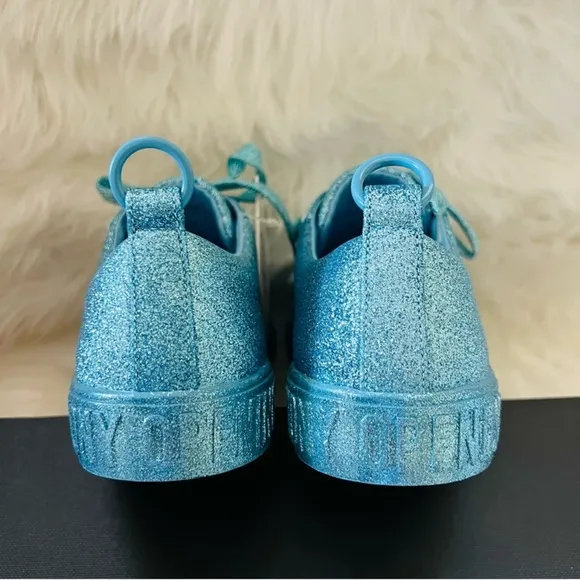 New! OPENING CEREMONY La Cienega Glitter Lace Up Platform Sneakers