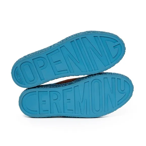 New! OPENING CEREMONY La Cienega Glitter Lace Up Platform Sneakers