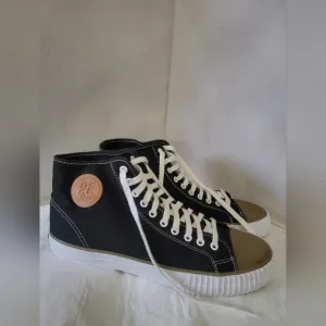NEW - P.‎ F. FLYERS HIGH TOP BLACK SNEAKERS (sz 12)