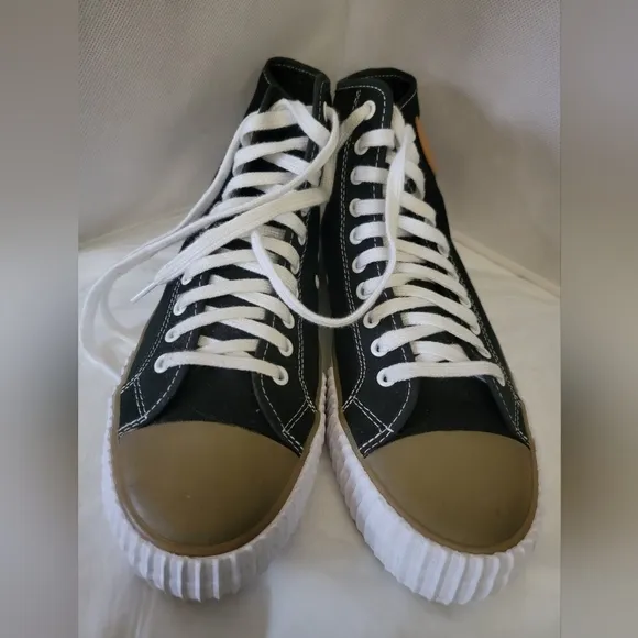 NEW - P.‎ F. FLYERS HIGH TOP BLACK SNEAKERS (sz 12)