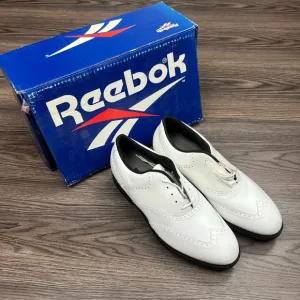 NEW Reebok White Wingtip Golf Shoes 8.5 M