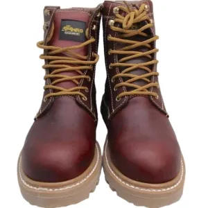 NEW REGA MEXICO Men's  Lace Up Work Boots Red Leather Composite Toe Size 10.5