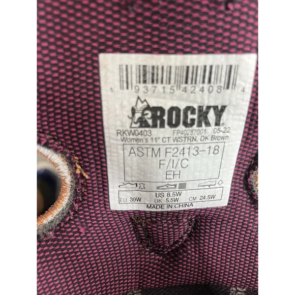NEW Rocky Rosemary Composite Toe Women's Waterproof Boots Brown US Size 8.5 WIDE