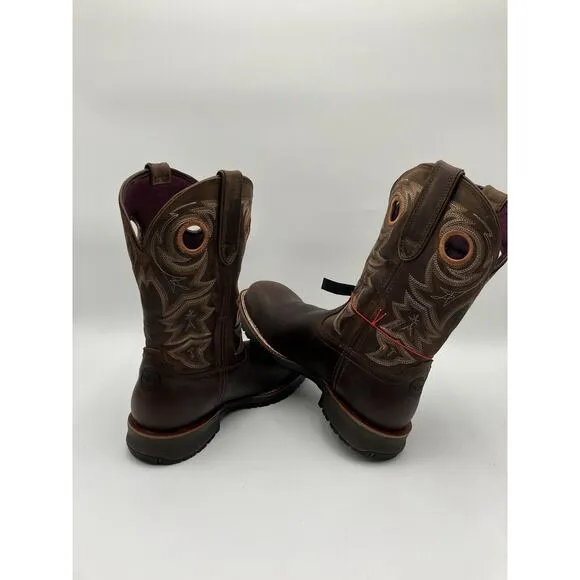 NEW Rocky Rosemary Composite Toe Women's Waterproof Boots Brown US Size 8.5 WIDE