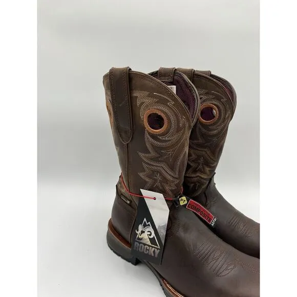 NEW Rocky Rosemary Composite Toe Women's Waterproof Boots Brown US Size 9 MEDIUM