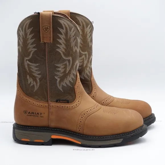 NEW Size 11.5 WIDE 2E Men's Ariat WorkHog Composite Roper Safety Toe Work Boots