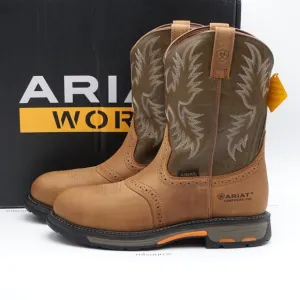NEW Size 11.5 WIDE 2E Men's Ariat WorkHog Composite Roper Safety Toe Work Boots