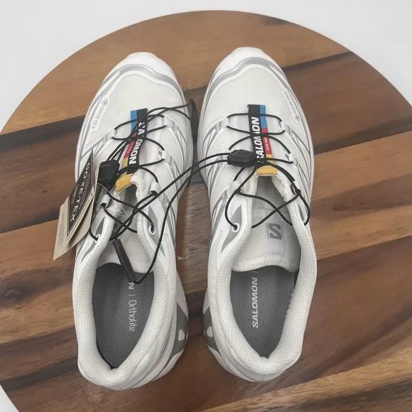 New Size M 7 W 8 Salomon XT-6 GORE-TEX White Ftw Silver Brand Rare Hiking Shoes