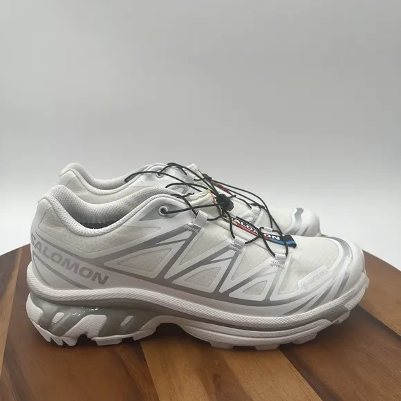 New Size M 7 W 8 Salomon XT-6 GORE-TEX White Ftw Silver Brand Rare Hiking Shoes