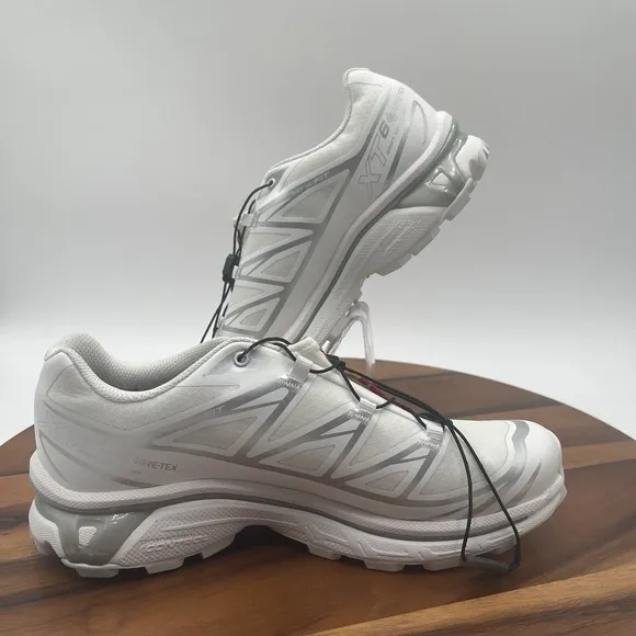New Size M 7 W 8 Salomon XT-6 GORE-TEX White Ftw Silver Brand Rare Hiking Shoes