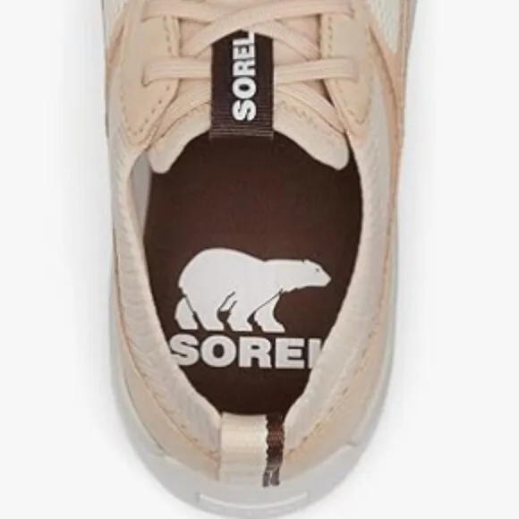 new Sorel Women's ONA 503 Knit Low Sneakers Platform in White Peach (252)