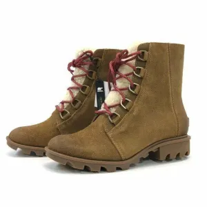 NEW Sorel Women's Size 6 Phoenix Short Lace Up Cozy Ankle Boots Suede Waterproof