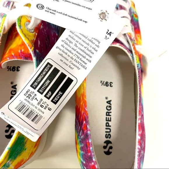 NEW Superga 2790 Tie Dye Platform Sneakers.
