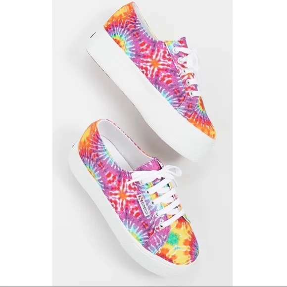 NEW Superga 2790 Tie Dye Platform Sneakers.
