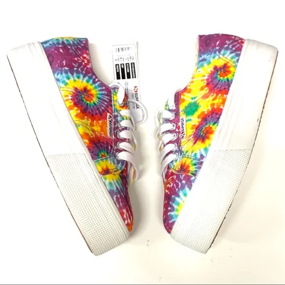 NEW Superga 2790 Tie Dye Platform Sneakers.