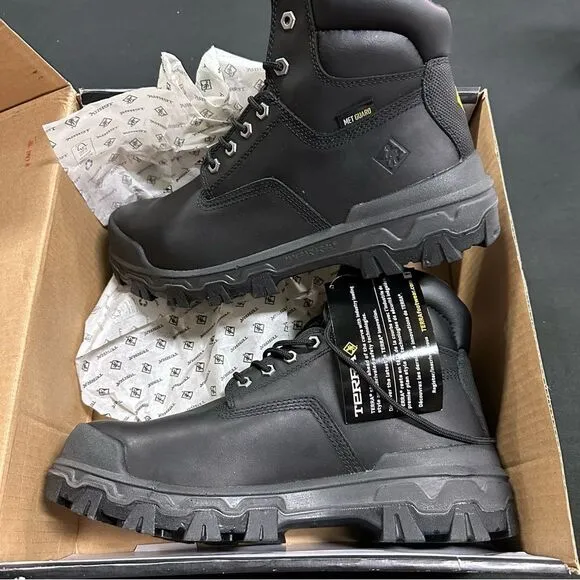 New Terra Sentry 2020 6&quot; Nano Composite Toe Safety Work Shoe Boots 10.5 Black
