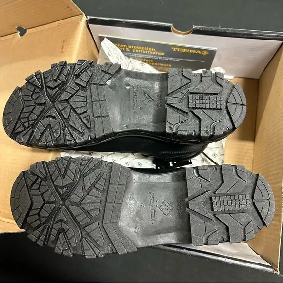 New Terra Sentry 2020 6&quot; Nano Composite Toe Safety Work Shoe Boots 10.5 Black