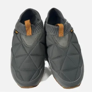 NEW TEVA Men’s ReEmber Mock Shoes Quilted Gray Camping Slip On Microfiber 9 US