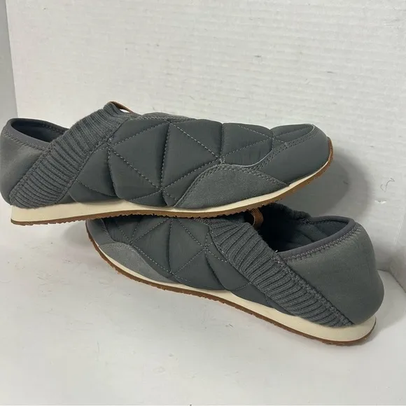 NEW TEVA Men’s ReEmber Mock Shoes Quilted Gray Camping Slip On Microfiber 9 US